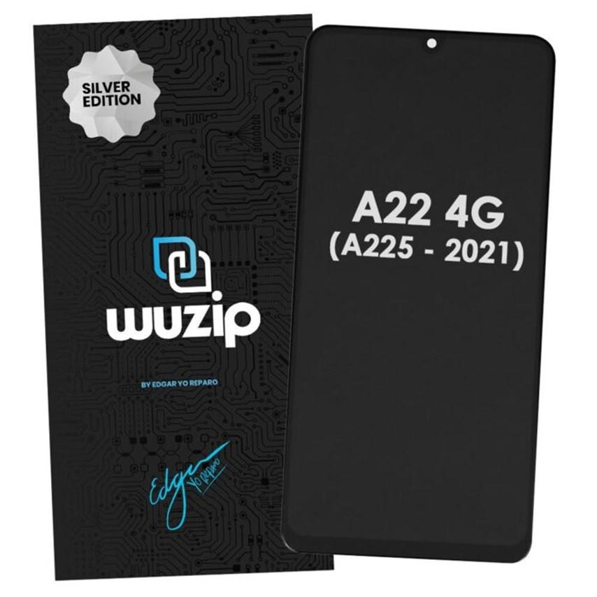 MODULO SAMSUNG A22 A225 4G C/MARCO - WUZIP SILVER (INCELL) SIN HUELLA